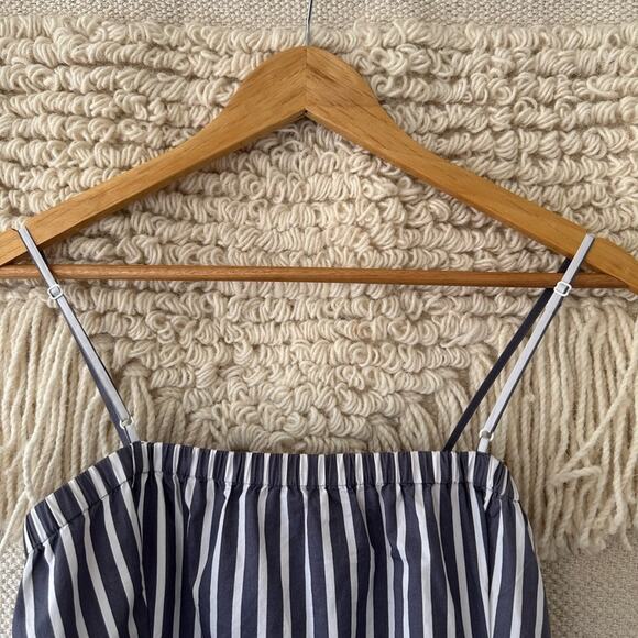 ATM Striped Cotton Poplin Tent Dress - Picture 7 of 8